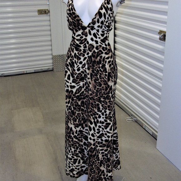 Animal Print Halter Maxi Dress NWT - Picture 5 of 5